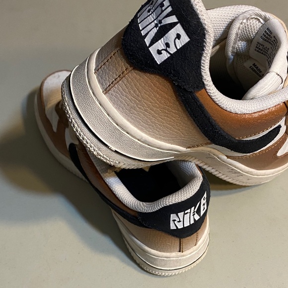 Nike Air Force 1 Sneakers - White and Brown - Picture 4 of 6
